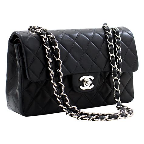 black chanel bag on sale|black chanel bag with black chain.